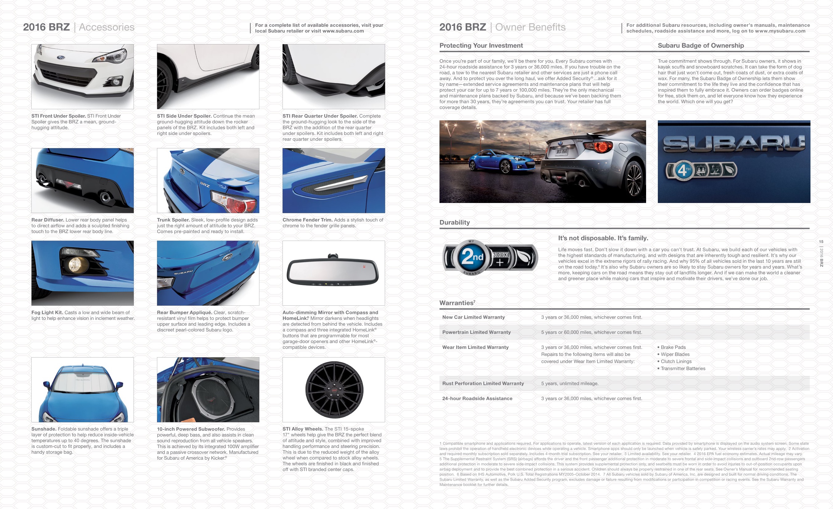 2016 Subaru BRZ Brochure Page 9